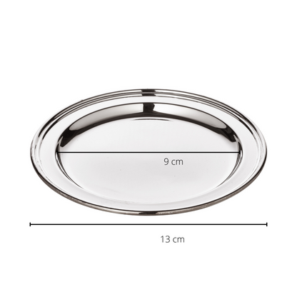 Onderzetter draad (ø 13 cm), zwaar verzilverd, glasplaat, flessenonderzetter
