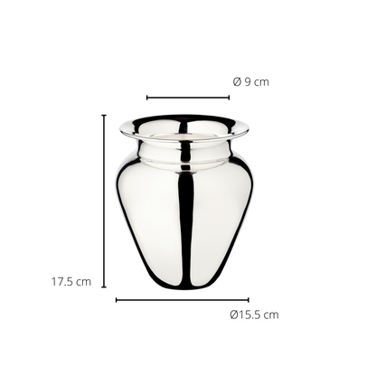 EDZARD Vaas Antonia, verzilverd, hoogte 17 cm, diameter 15 cm, opening diameter 9 cm