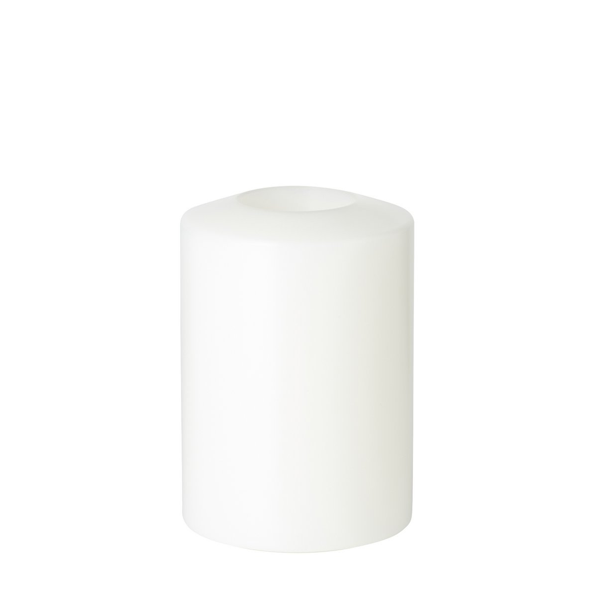 Cornelius Double Pine permanente kaars (hoogte 12 cm, Ø 8 cm), wit, hittebestendig tot 90°