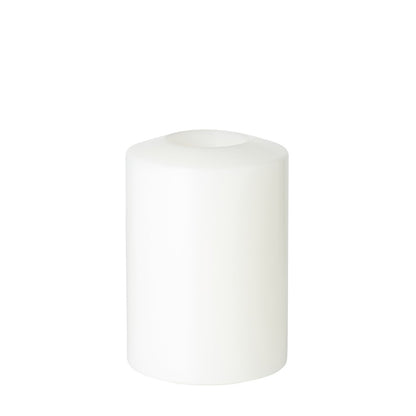 Cornelius Double Pine permanente kaars (hoogte 12 cm, Ø 8 cm), wit, hittebestendig tot 90°