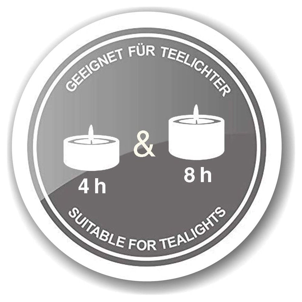 Set van 2 permanente kaarsen Cornelius (hoogte 9 cm, Ø 8 cm), hittebestendig tot 90°