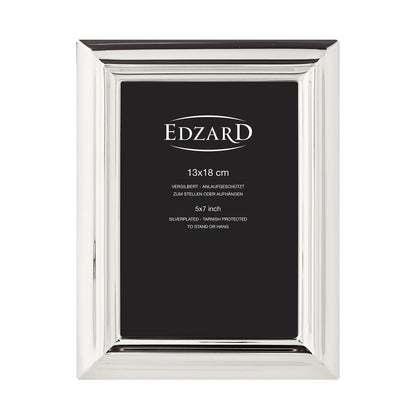 EDZARD fotolijst Florence voor foto 13 x 18 cm, edel verzilverd, aanslag beschermd, met 2 hangers