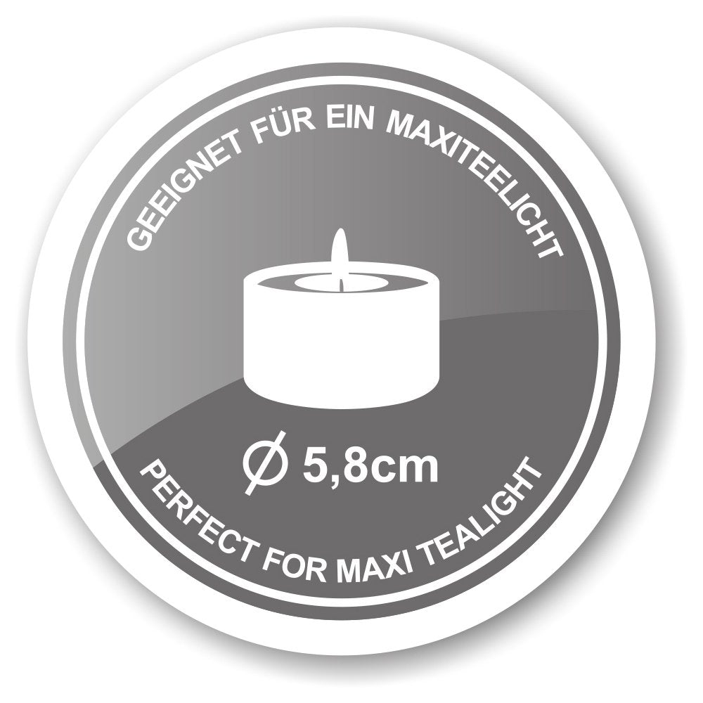 Theelichthouder Cornelius Ø 12cm H 15cm dubbel grenen