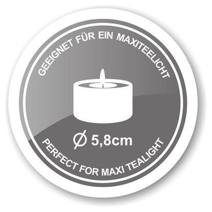 Theelichthouder Cornelius Ø 12cm H 15cm dubbel grenen