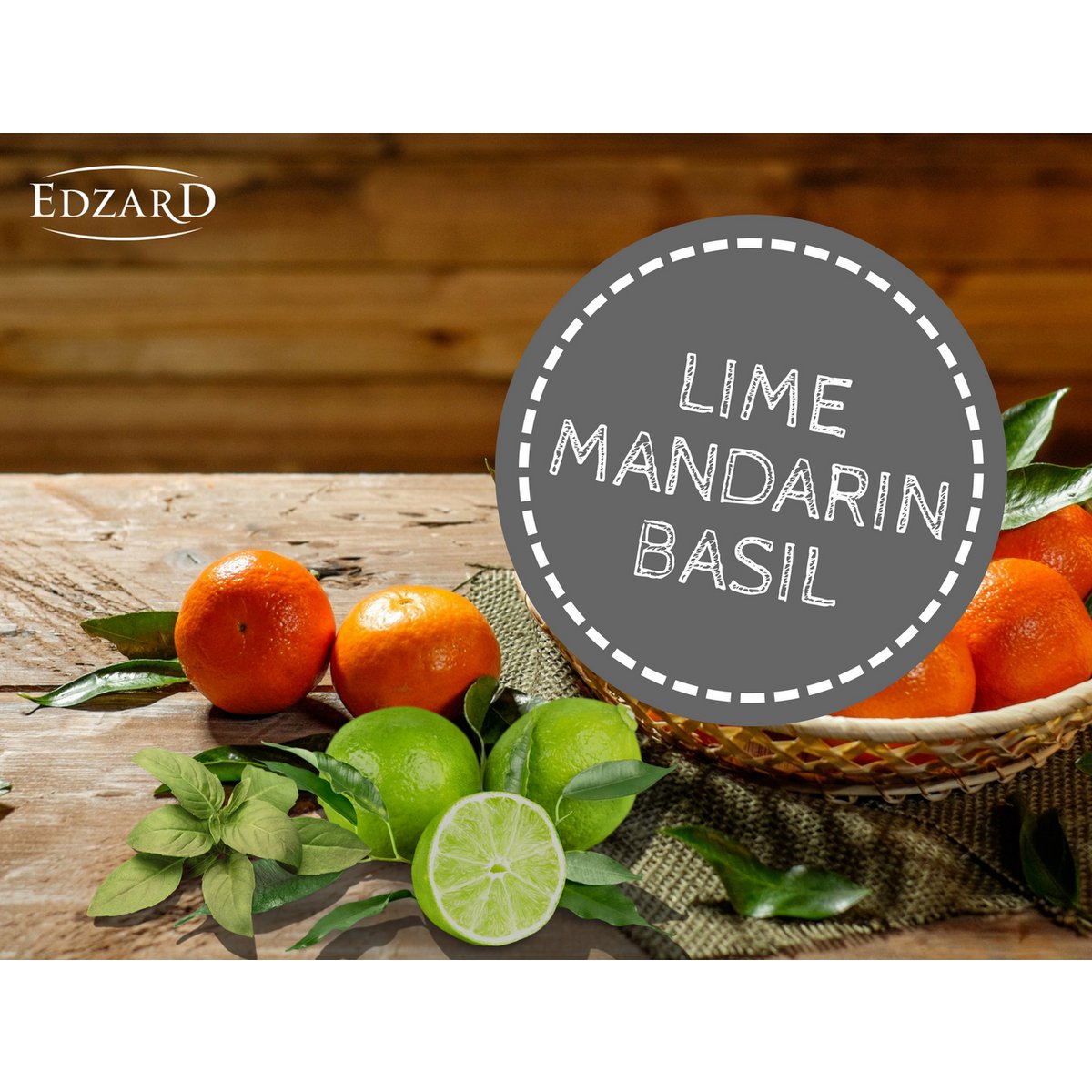 EDZARD set van 2 limoen, vegan geurkaars in glas, limoen, basilicum & mandarijn, hoogte 7 cm