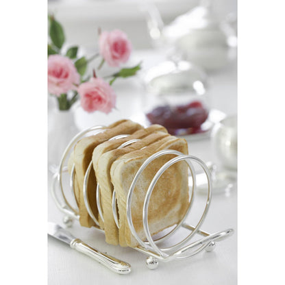 EDZARD toasthouder toastschijfhouder String, voor 6 sneetjes, edel verzilverd, lengte 22 cm