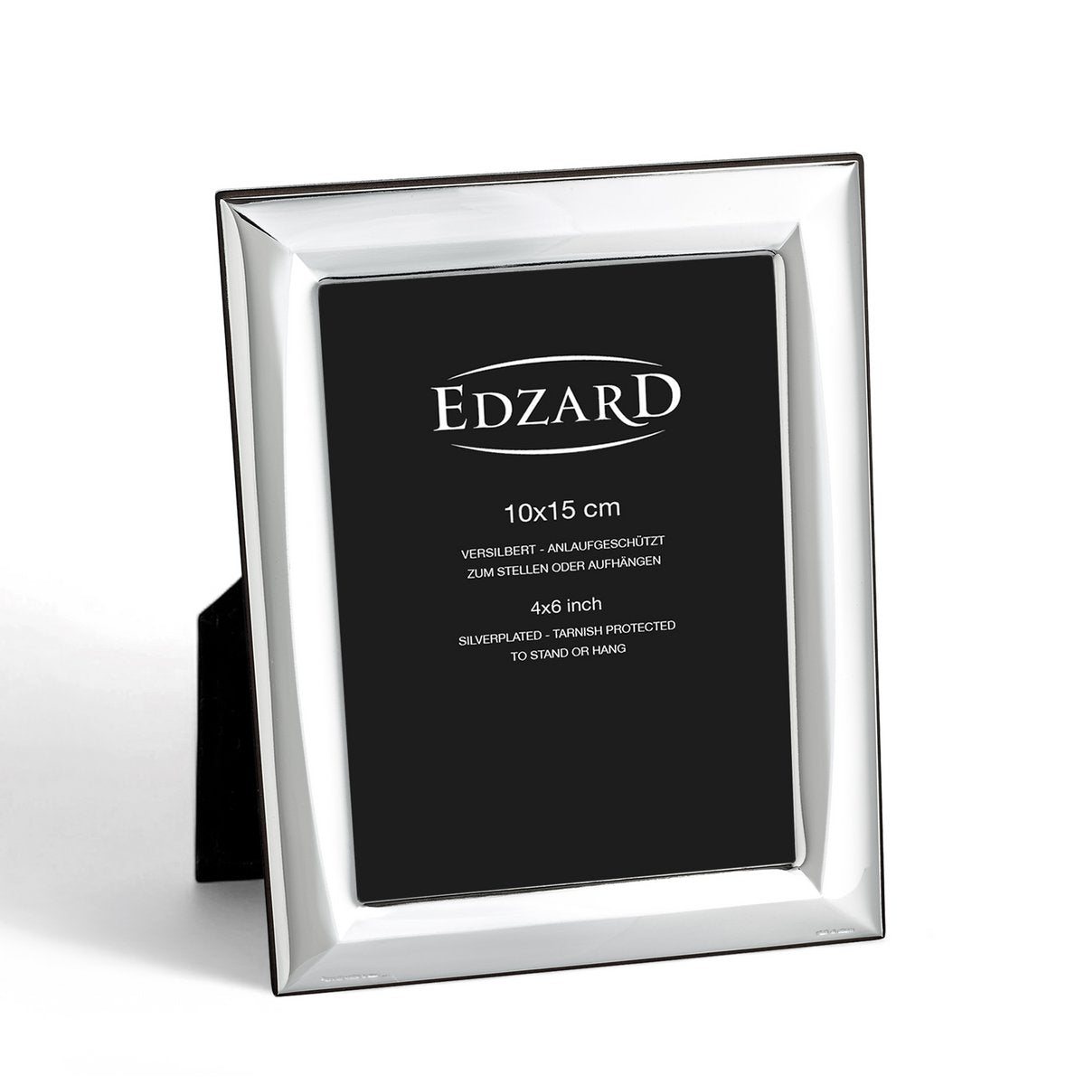 Fotolijst Serino 10x15 cm elegant verzilverd, aanslagvrij, met houten decor achterkant