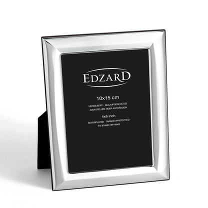 Fotolijst Serino 10x15 cm elegant verzilverd, aanslagvrij, met houten decor achterkant