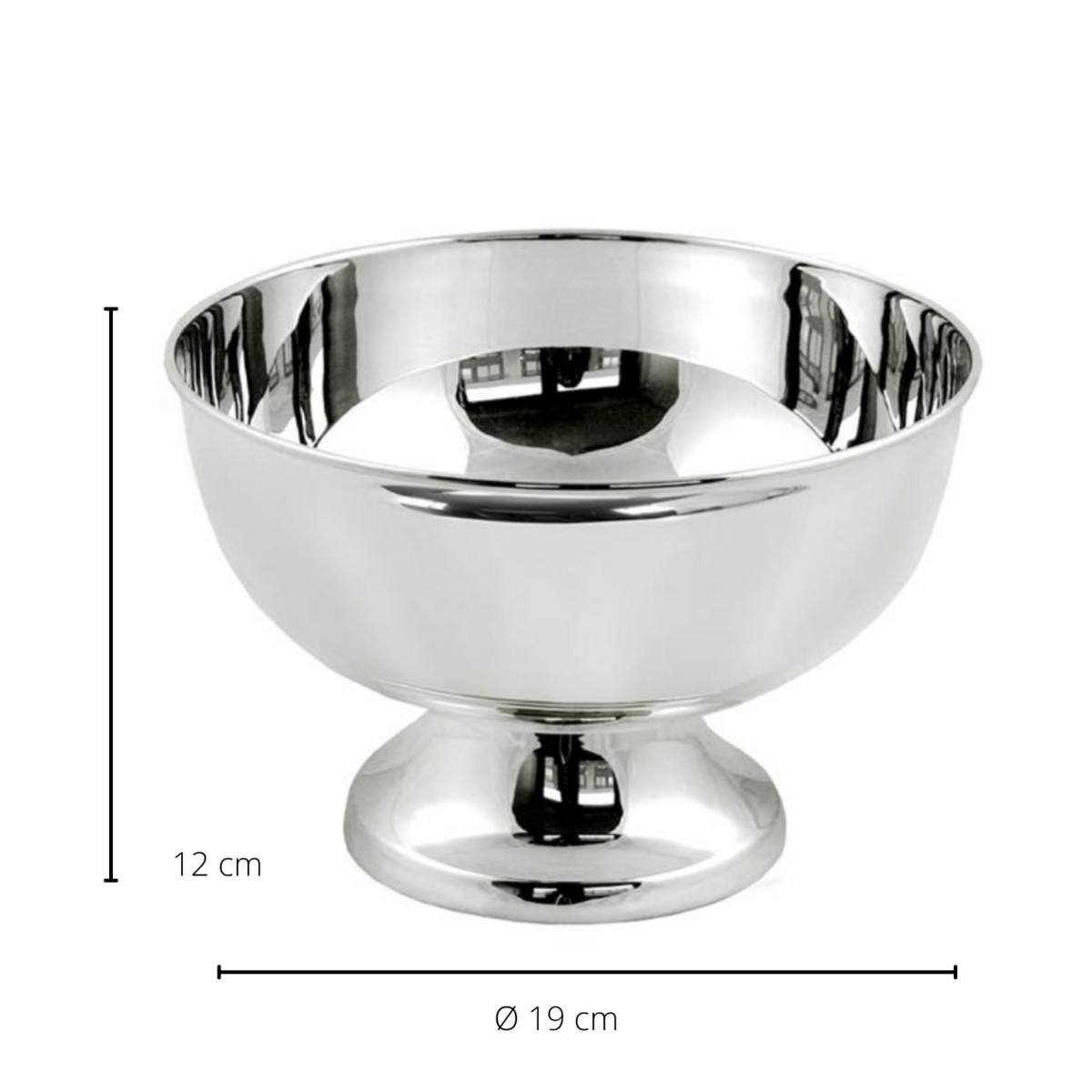 EDZARD voetkom sierschaal Palma, verzilverd, diameter 19 cm