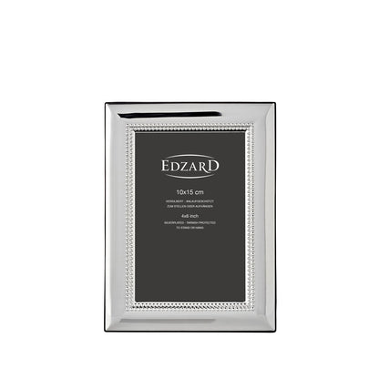 Fotolijst Turin (10x15 cm), verzilverd, aanslagbestendig, incl. 2 hangers, met parelrand