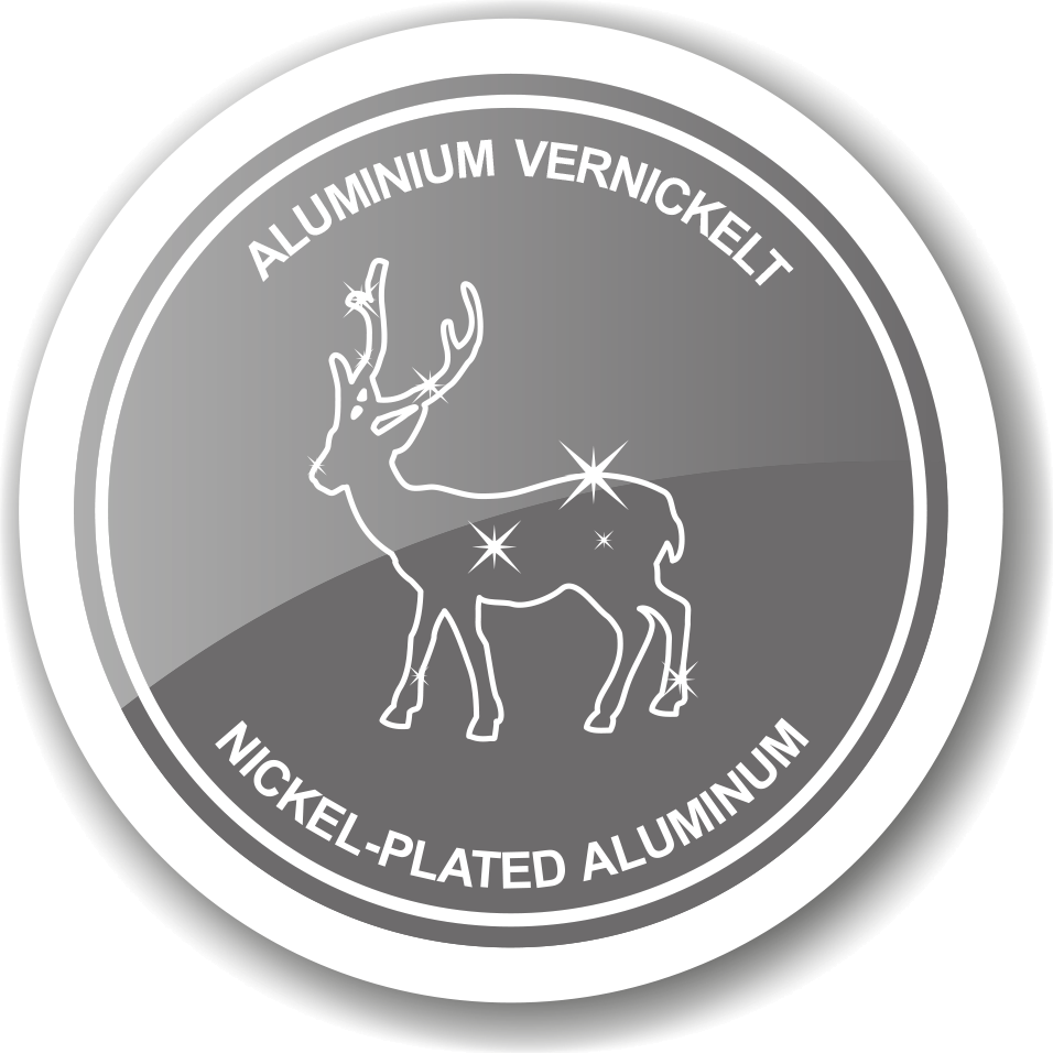 EDZARD set van 3 kandelaars elanden kandelaar, vernikkeld aluminium, hoogte 6 cm