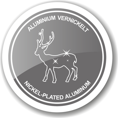 EDZARD set van 3 kandelaars elanden kandelaar, vernikkeld aluminium, hoogte 6 cm