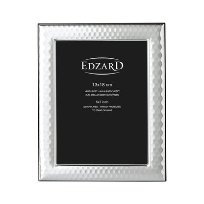 Casalini fotolijst (13x18 cm), elegant verzilverd, aanslagvrij, met houten decor achterkant