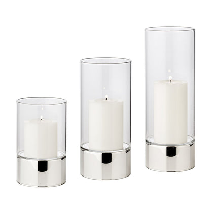 Set van 3 Granada lantaarns (hoogte 15/20/25 cm), zilver