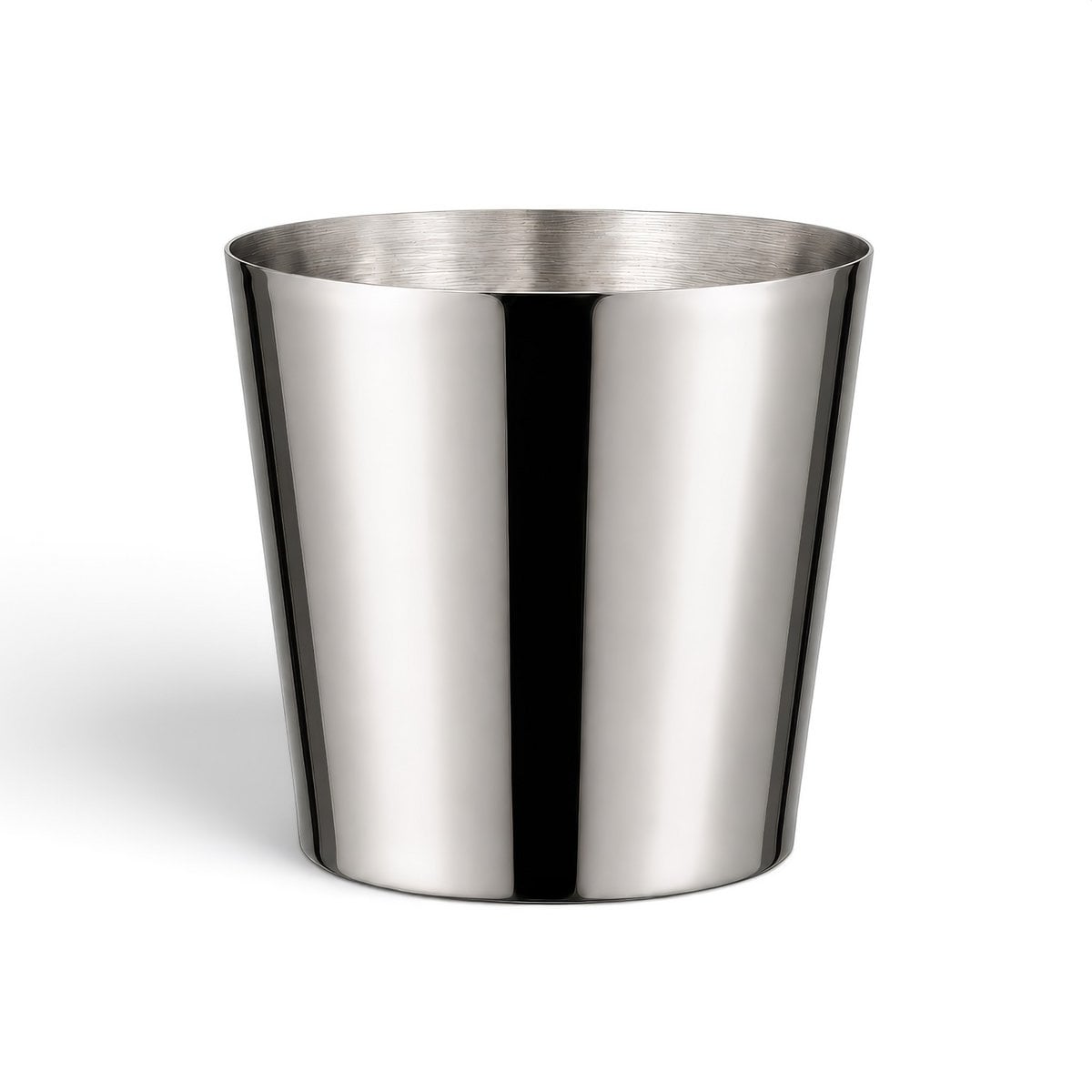Bloemenpot Basel (hoogte 11 cm, Ø 11,5 cm), roestvrij staal, hoogglans gepolijst