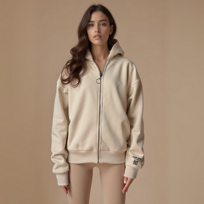 Hoodie met rits "GGBH" - mintgreen