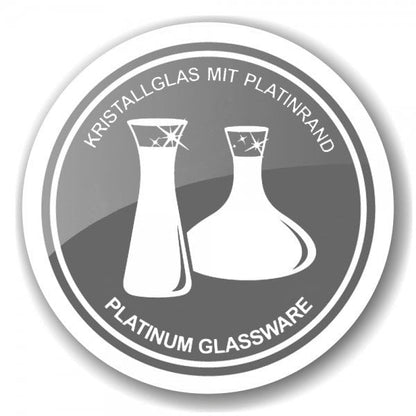 EDZARD karaf Gordon, mondgeblazen kristalglas met platina rand, hoogte 30 cm, inhoud 1,2 liter