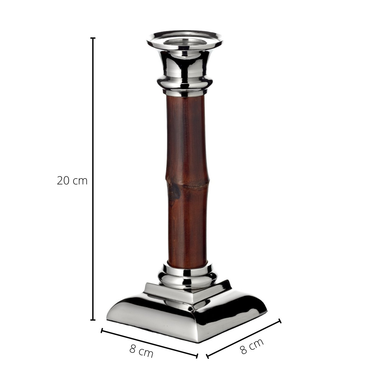Leuchter Holm Bambus H 20 cm