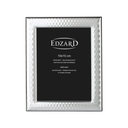 Casalini fotolijst (10x15 cm), elegant verzilverd, aanslagvrij, met houten decor achterkant