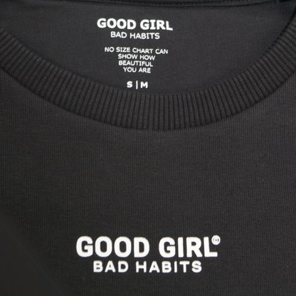 Crew Neck Heat "Good genoeg voor" - zwart