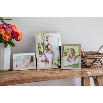 EDZARD set van 2 Prato fotolijsten voor foto's 10 x 15 cm, elegant verzilverd, aanslagvrij, met 2 hangers