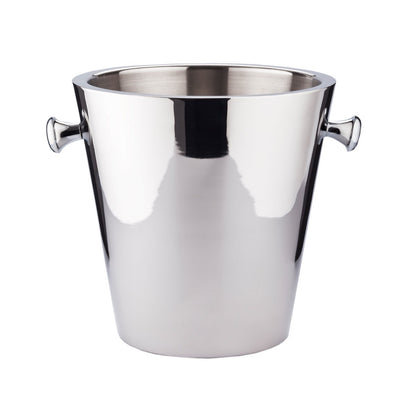 EDZARD flessenkoeler Sevilla met handgrepen, hoogglans gepolijst roestvrij staal, dubbelwandig, ø 22 cm, hoogte 23 cm