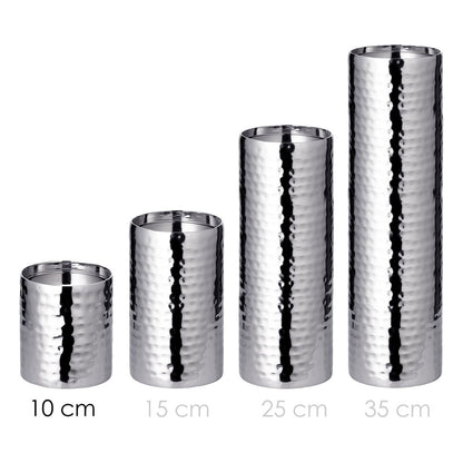 EDZARD kandelaar kandelaar Agadir, hoogwaardig staal hoogglans gepolijst, diameter 8,5 cm, hoogte 10 cm