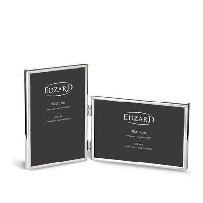 EDZARD dubbele fotolijst Otto voor 2 foto's 10 x 15 cm, verzilverd, aanslagbestendig