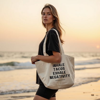 Tote Bag "Inademt taco's - uitademen Negativiteit"