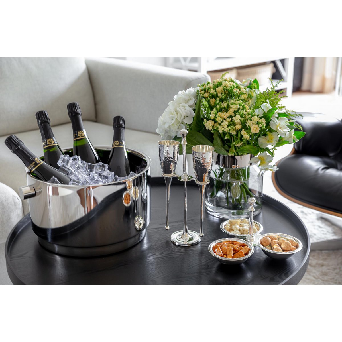EDZARD 2 champagneglazen Didi met standaard H 32 cm