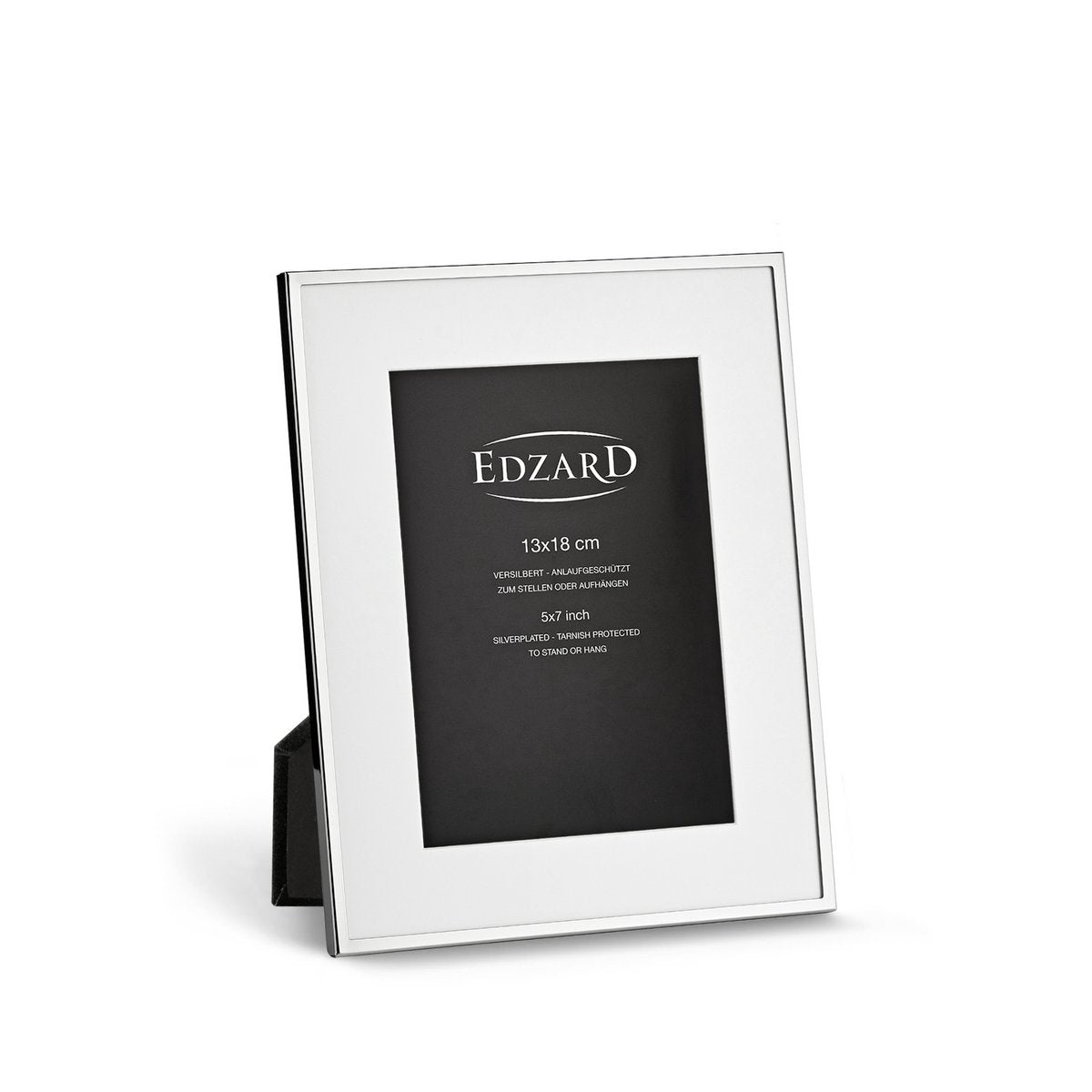 EDZARD fotolijst Rimini voor foto 13 x 18 cm, passepartout, verzilverd, aanslagbestendig, 2 hangers
