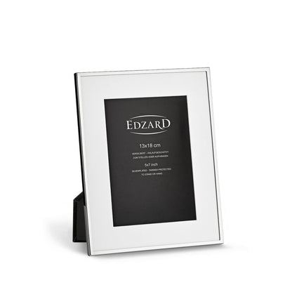 EDZARD fotolijst Rimini voor foto 13 x 18 cm, passepartout, verzilverd, aanslagbestendig, 2 hangers