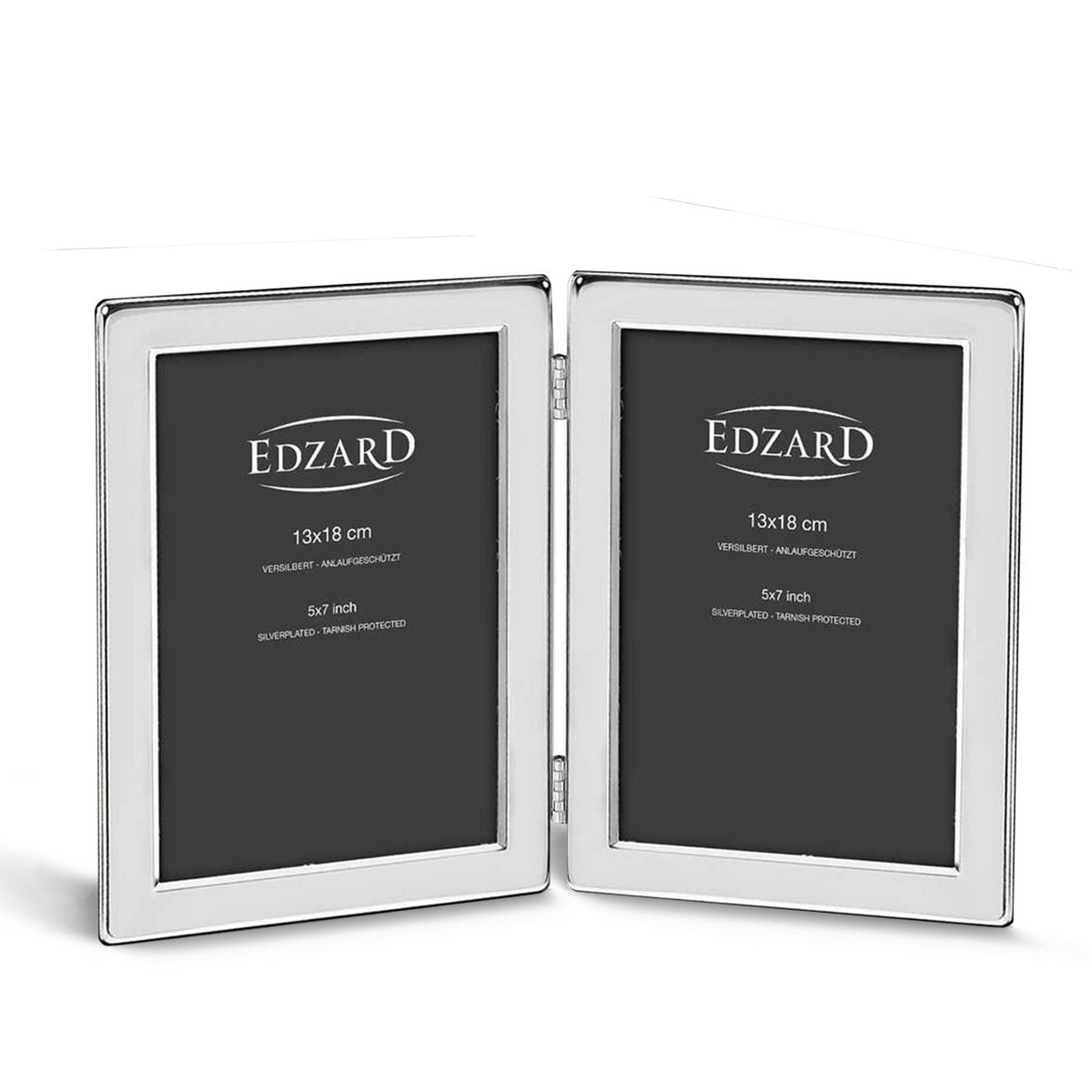 EDZARD dubbele fotolijst Salerno voor 2 foto's 13 x 18 cm, verzilverd, aanslagvast