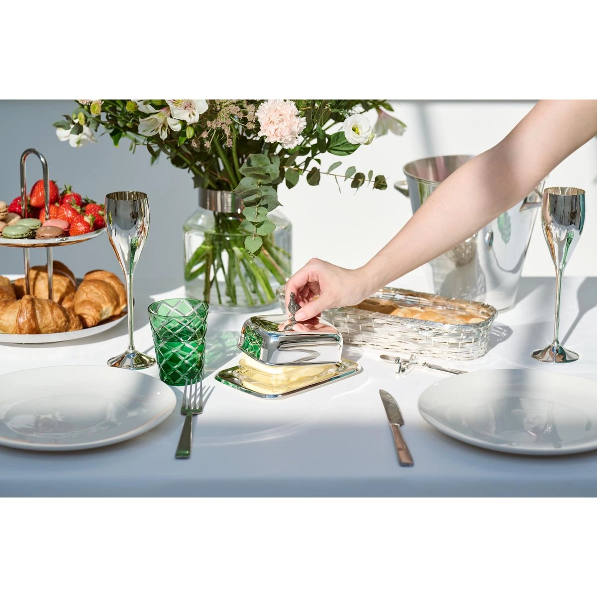 Butterdose Fasan Mit Messer (L 18 cm)