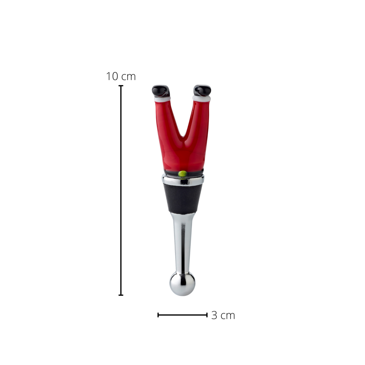 EDZARD flessendop Kerstmanpoten (hoogte 10 cm) voor champagne, wijn en mousserende wijn, in de stijl van traditionele glaskunst, handgemaakt