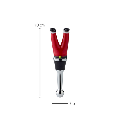 EDZARD flessendop Kerstmanpoten (hoogte 10 cm) voor champagne, wijn en mousserende wijn, in de stijl van traditionele glaskunst, handgemaakt