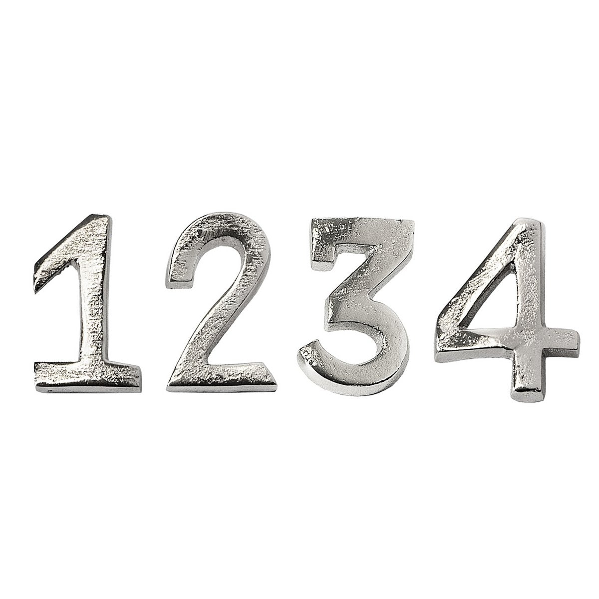 EDZARD set van 4 kandelaars Advent kandelaars, nummers 1 t / m 4, goudkleurig vernikkeld aluminium, hoogte 4 cm