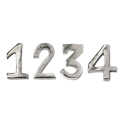 EDZARD set van 4 kandelaars Advent kandelaars, nummers 1 t / m 4, goudkleurig vernikkeld aluminium, hoogte 4 cm