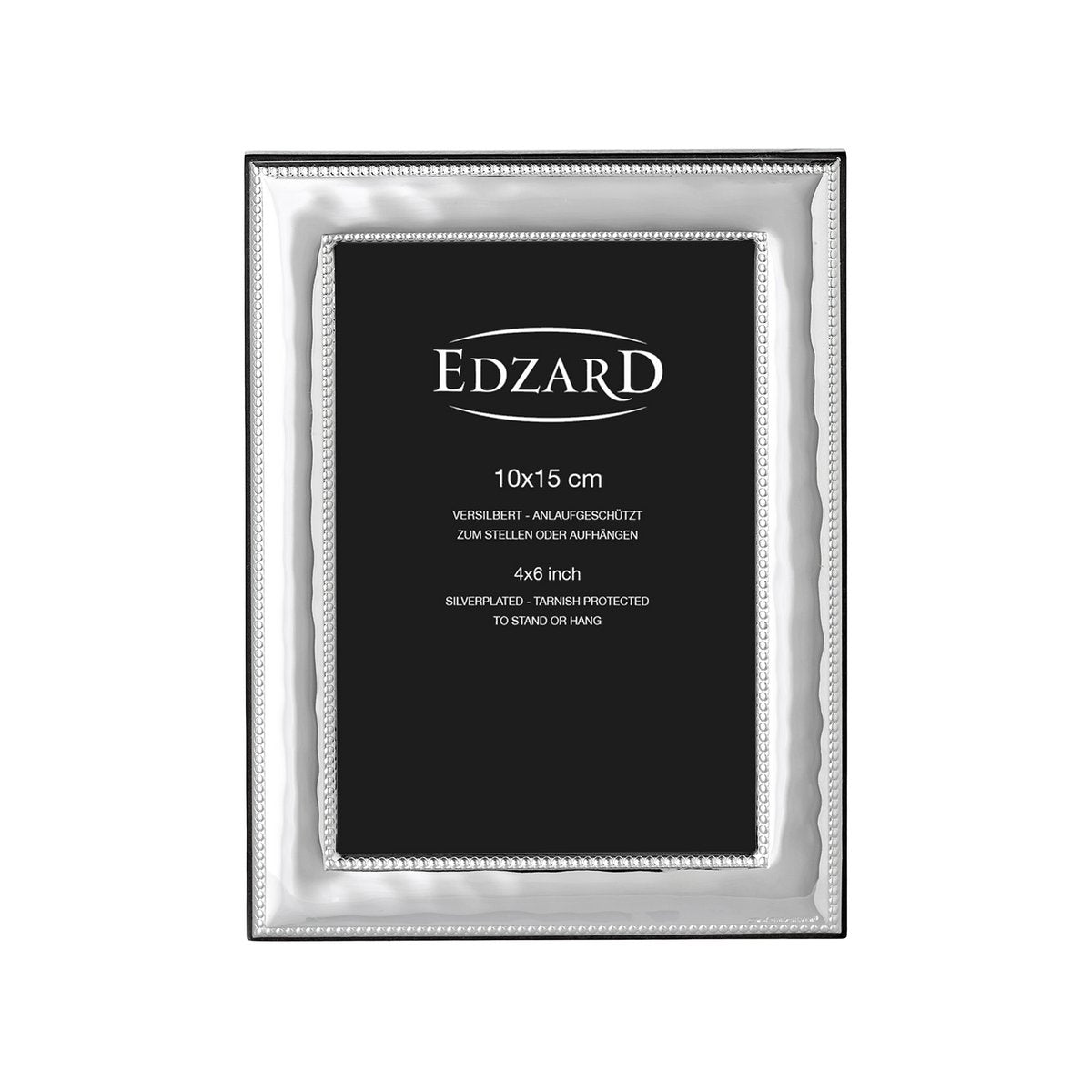 Montella fotolijst (10x15 cm), elegant verzilverd, aanslagvrij, met houten decor achterkant