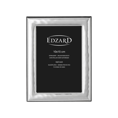 Montella fotolijst (10x15 cm), elegant verzilverd, aanslagvrij, met houten decor achterkant