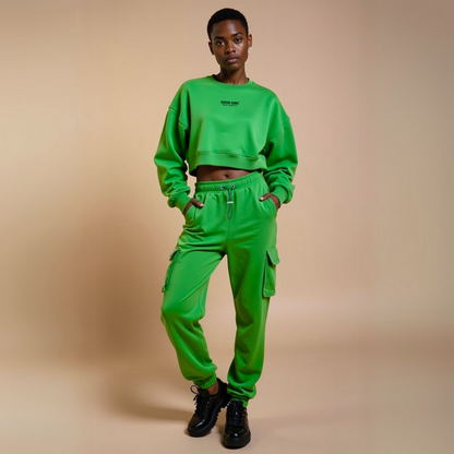 Crew Neck Heat "Good genoeg voor" - Green