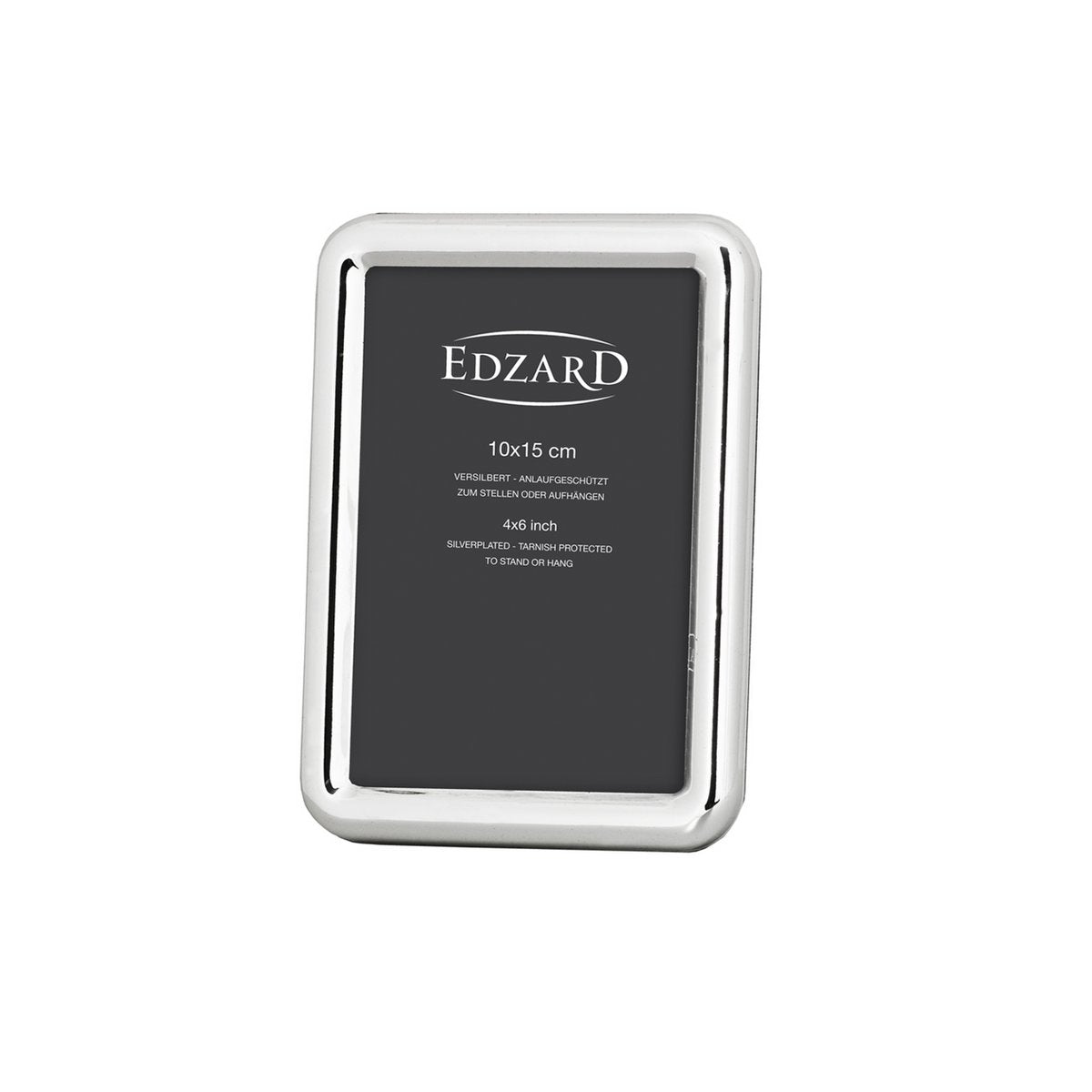 EDZARD fotolijst Como voor foto 10 x 15 cm, edel verzilverd, aanslag beschermd, met 2 hangers