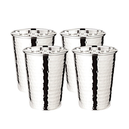 Mido-mokkenset van 4 stuks, H 10 cm, elegant verzilverd, aanslagvrij