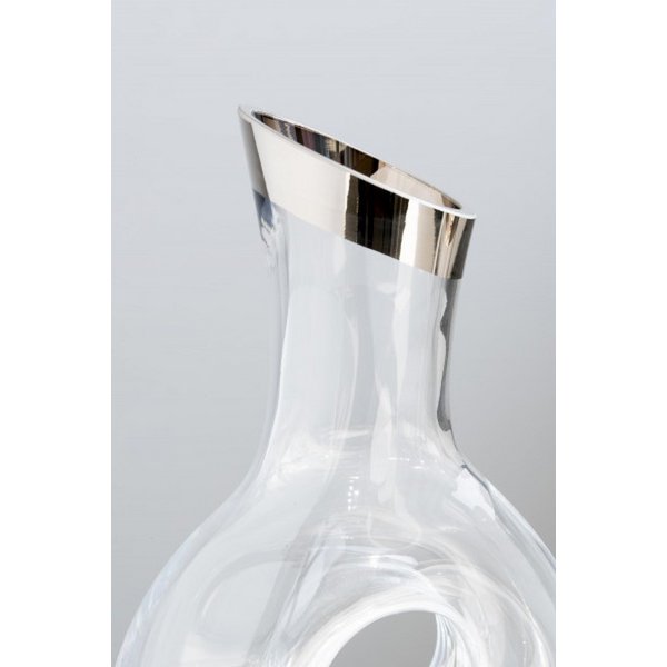 EDZARD karaf Gordon, mondgeblazen kristalglas met platina rand, hoogte 30 cm, inhoud 1,2 liter