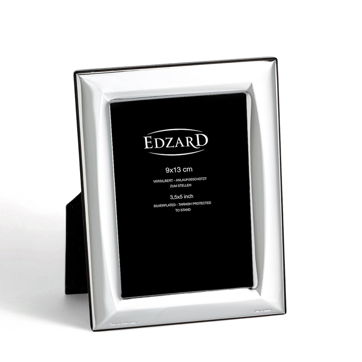 Fotolijst Serino 9x13 cm elegant verzilverd, aanslagvrij, met houten decor achterkant