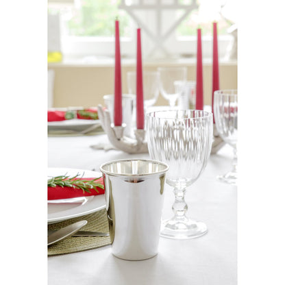 Mido mok set van 2, H 10 cm, elegant verzilverd