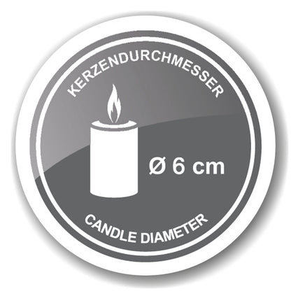 EDZARD Adventskrans Milano, roestvrij staal, glanzend vernikkeld, diameter 28 cm, voor stompkaarsen ø 6 cm