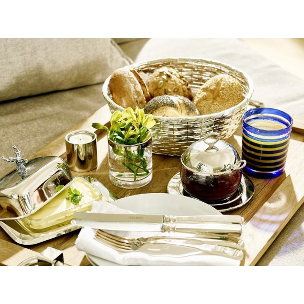 EDZARD mand decoratieve mand Basso, verzilverd, aanslagbestendig, diameter 26 cm