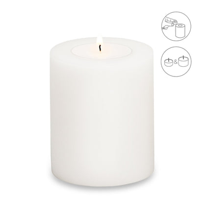 EDZARD theelichthouder permanente kaars Cornelius voor maxi theelicht, hoogte 12 cm, ø 10 cm, hittebestendig 90 graden