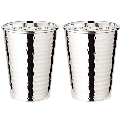 Mido mok set van 2, H 10 cm, elegant verzilverd